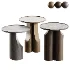 Stigido Round walnut Side table BY AMPM - Thumbnail 1