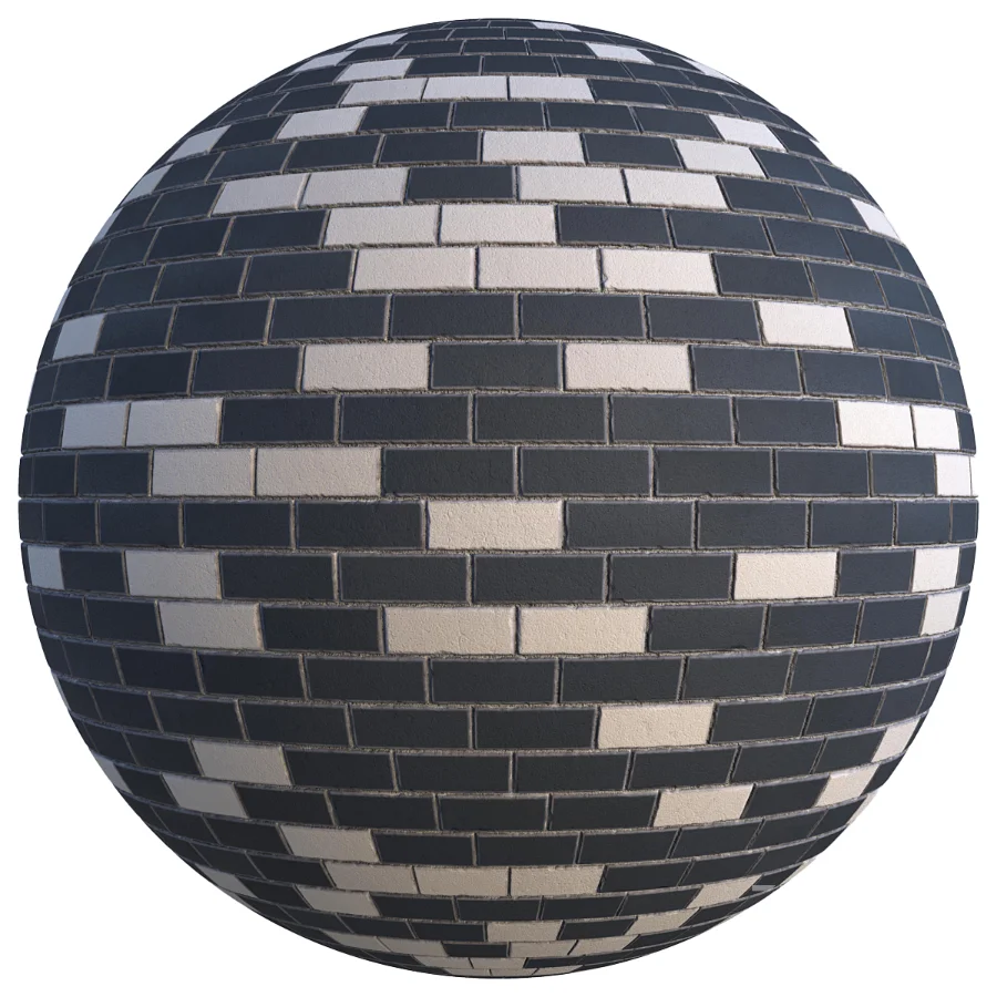 FB24 Brick material in one design | 5 different colors | 4K | PBR Image 4