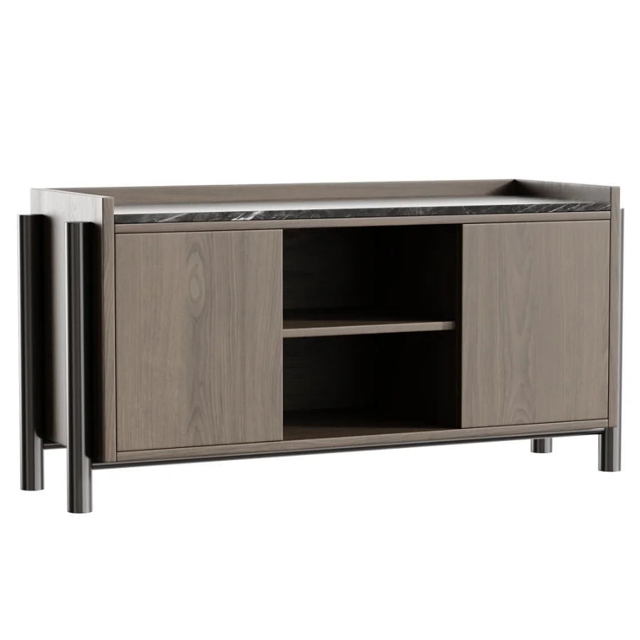 Steekla Credenza with Marble Image 2
