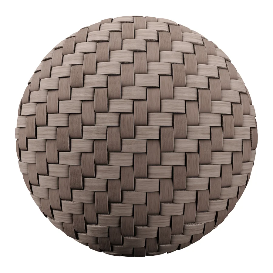 FB19 PBR Woven bamboo herringbone 4K Image 6