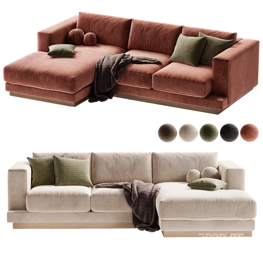 Tidal 2 Piece Sectional Sofa with Chaise Lounge Image 3
