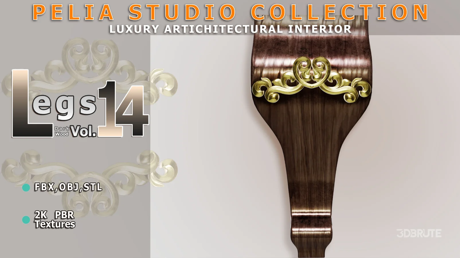 Leg-14-DarkWood Image 1