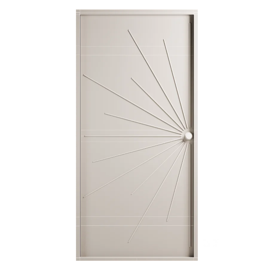 Modernist entry walnut doors collection Image 12