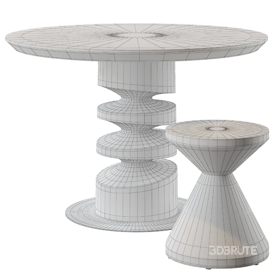 Tornado Table & Apex Stool | Riva1920 Image 1