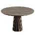 Akira Fluted Round Wooden Table - Thumbnail 3