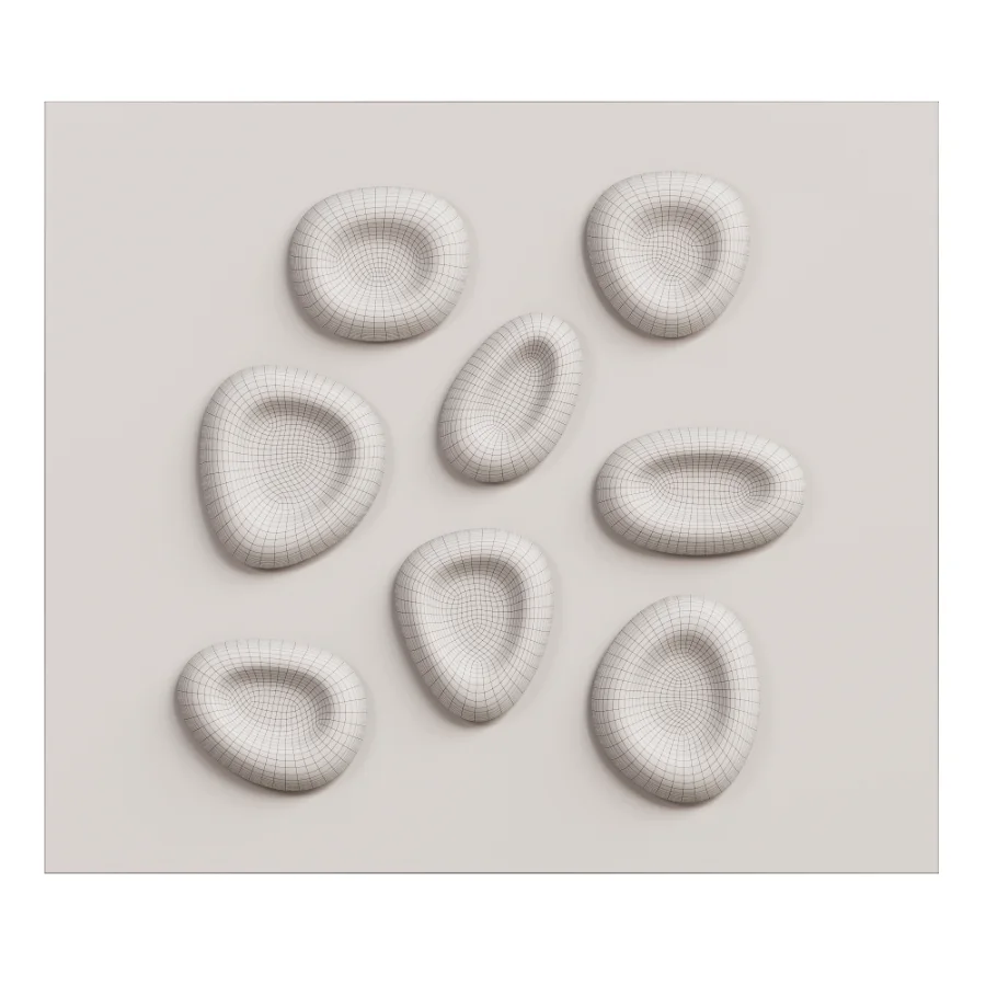 Modern Blue Ceramic Wall Decor and Sculptures Image 4