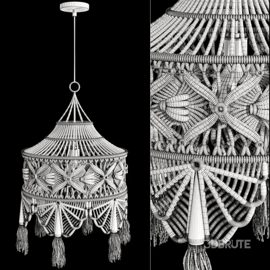 Macrame Pendant Lamp Image 6