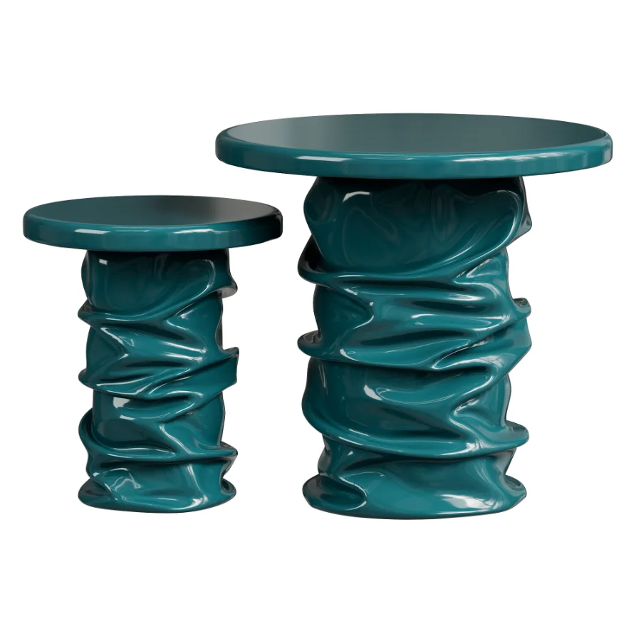 Gemini Set of 2 Purple Side Tables Image 2
