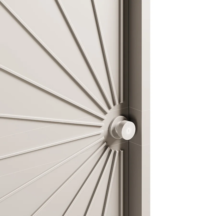 Modernist entry walnut doors collection Image 11
