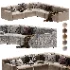 Morell 5 Piece Upholstered Reversible L Sectional - Thumbnail 3
