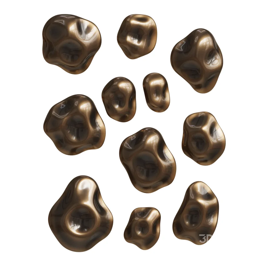 Wall Decor Abstract Gold Blob Image 5
