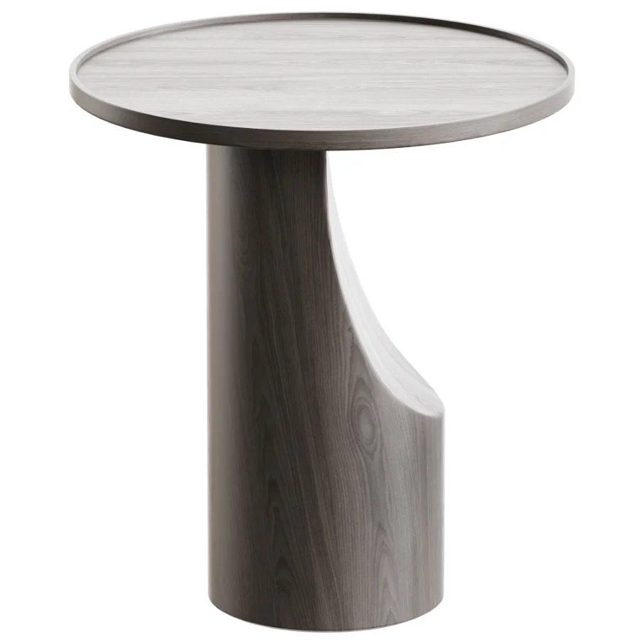 Stigido Round walnut Side table BY AMPM Image 3