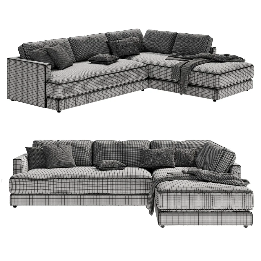 Haven 2 Piece Bumper Chaise Sectional Image 4