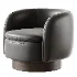 Muir Oxblood Velvet Swivel Chair - Thumbnail 6