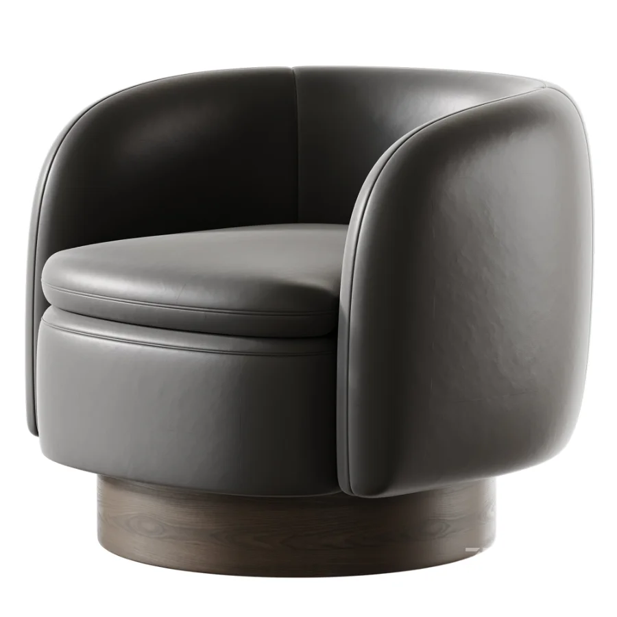 Muir Oxblood Velvet Swivel Chair Image 6
