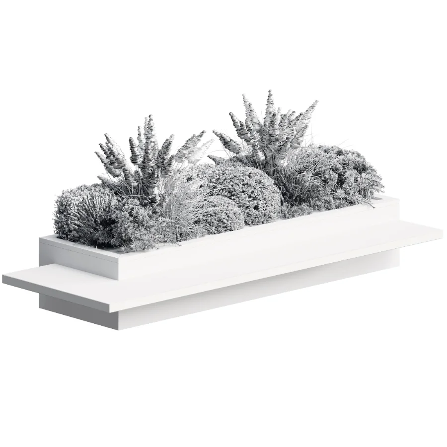 Bench with Plants – Urban Furniture 08 Image 1
