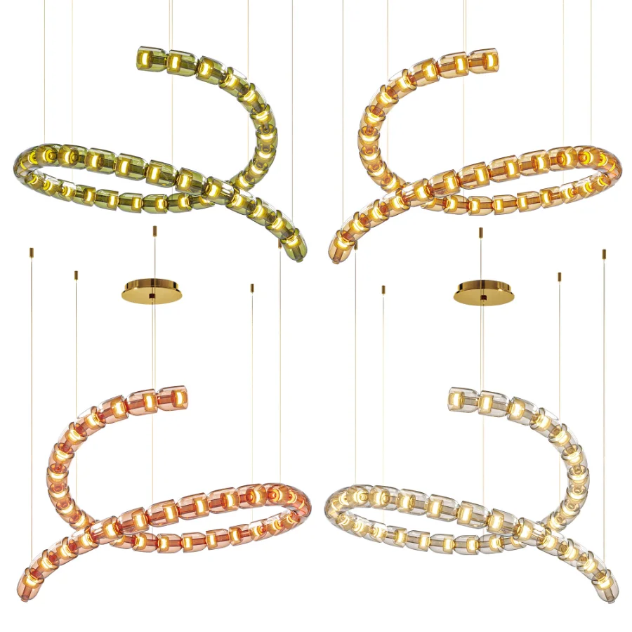 Gabriel Spiral Chandelier Led Image 5
