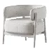 Marvin brown chenille swivel chair - Thumbnail 4