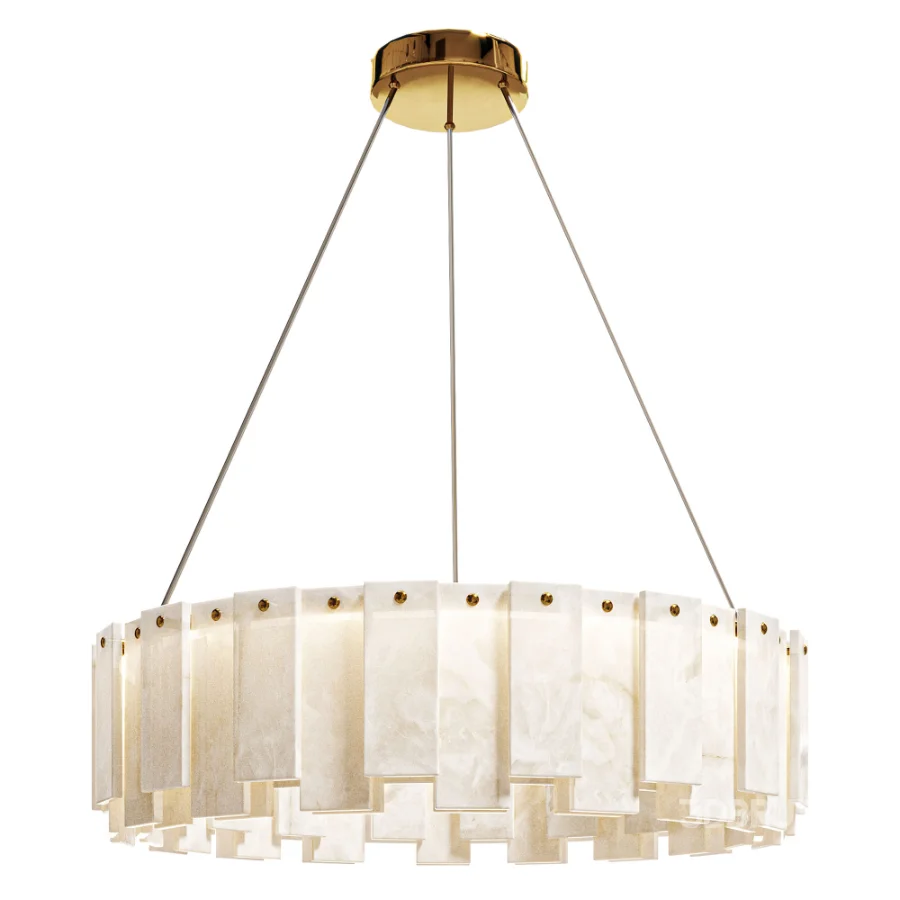 Celestial Alabaster Round Chandelier Image 4