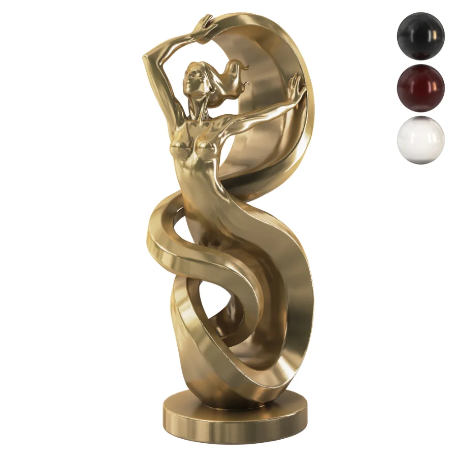 Elegant Dancing Woman Sculpture Image 4