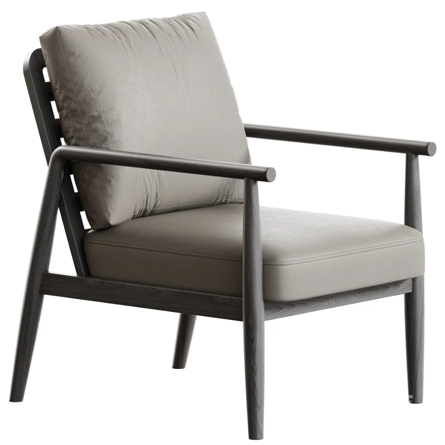 Solid Wood Frame Arm Chair Image 3