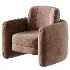 Wide Modern Chenille Upholstered Barrel Accent Chair - Thumbnail 3