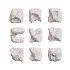 Wall Art Set of Modern Sculptural Clay Elements - Thumbnail 6