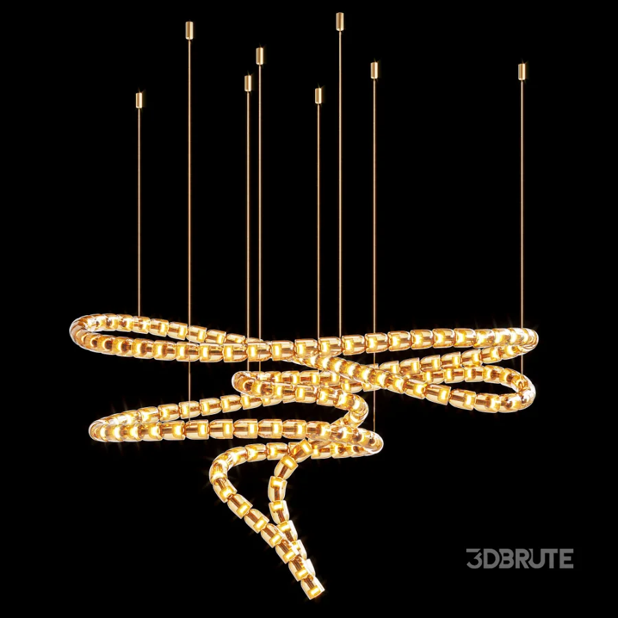Gabriel Spiral LED Chandelier Image 1