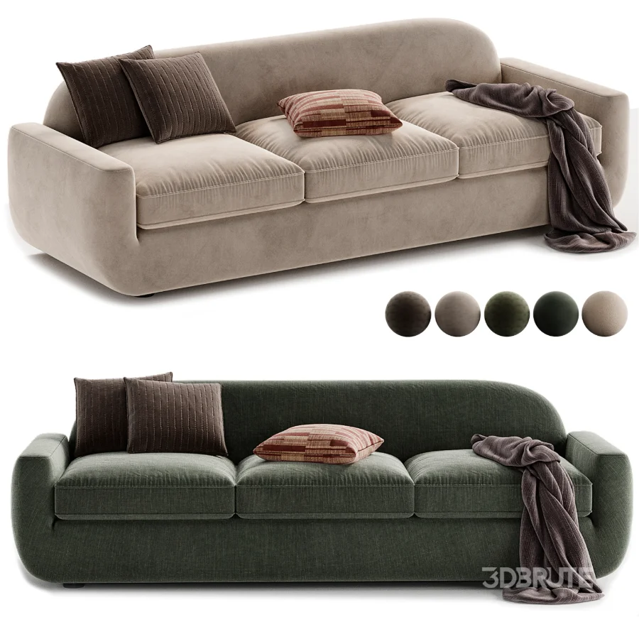 Aldine Ivory Boucle Sofa Image 4