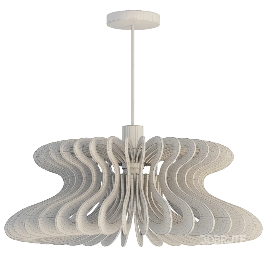 Walnut Wood Pendant Light Image 2