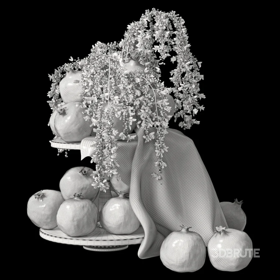 Pomegranate Cascade Fruit & Floral Arrangement Image 7