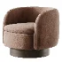 Muir Oxblood Velvet Swivel Chair - Thumbnail 4