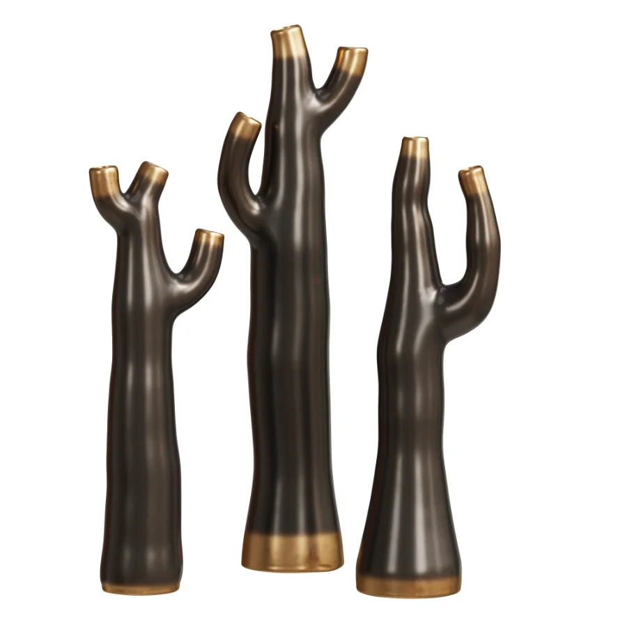 Minimalist Cactus Shaped Decorative Vases Image 1