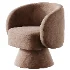 Modern Upholstered Swivel Barrel Chair - Thumbnail 3