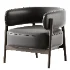 Marvin brown chenille swivel chair - Thumbnail 3
