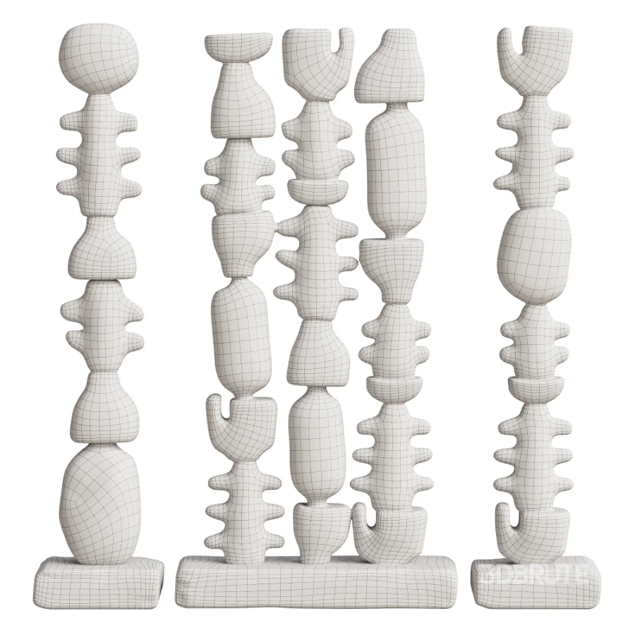 Abstract Sculptural Columns 02 Image 5
