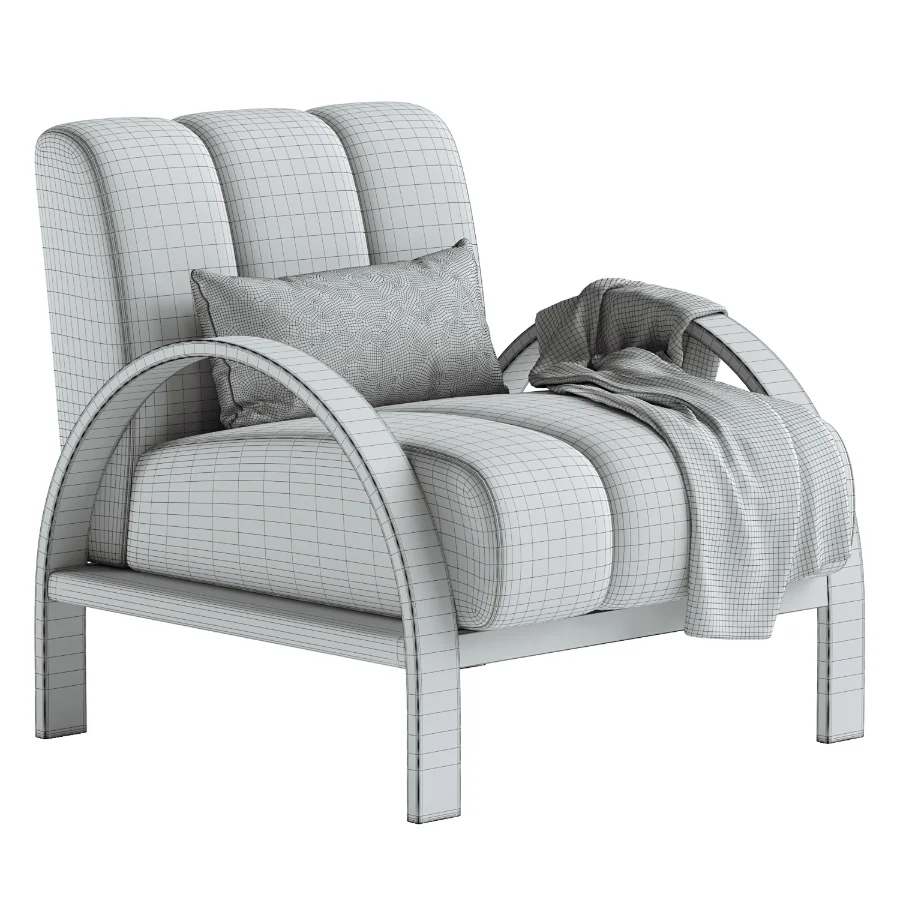 Boucle Ash Wood Accent Chair Image 6