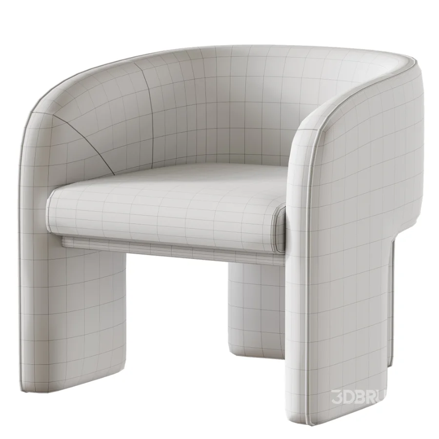 Modern Simple Style Solid Color Barrel Chair Image 5