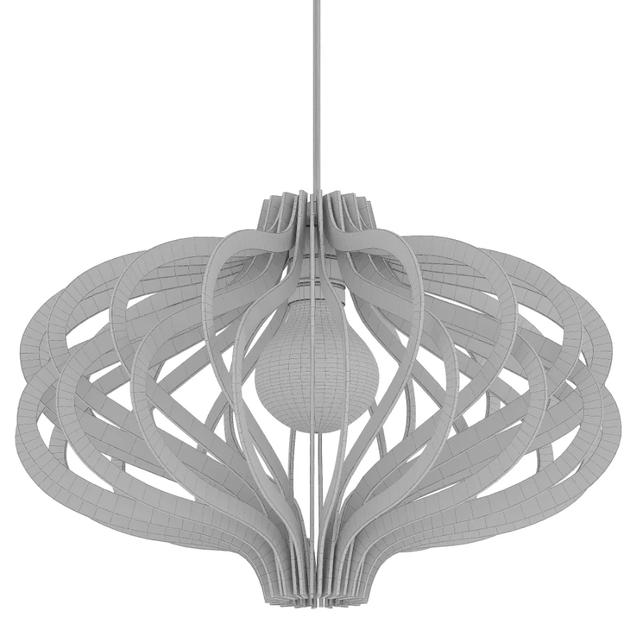 Wooden pendant lamp Orion Walnut Image 3