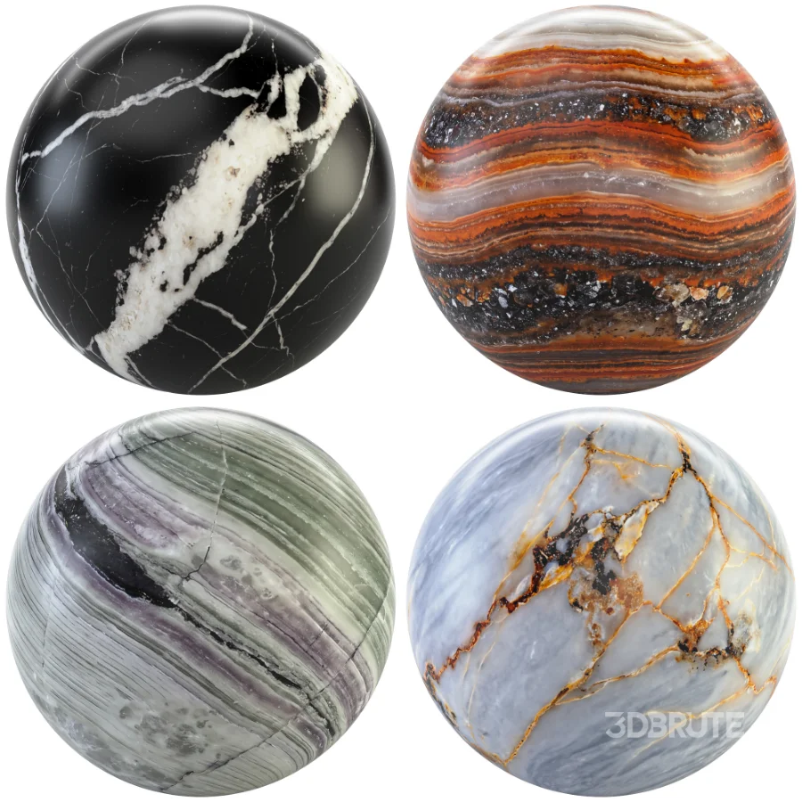 Stone 144 (Emerald Jade, Roma Quartzite, Luxury Onyx) Image 5