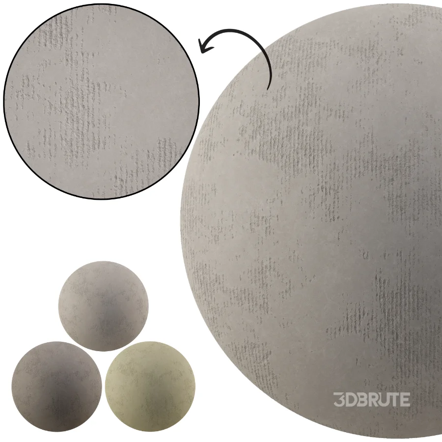 Concrete 16 – Damaged Ribbed Concrete Wall (Seamless) Image 2