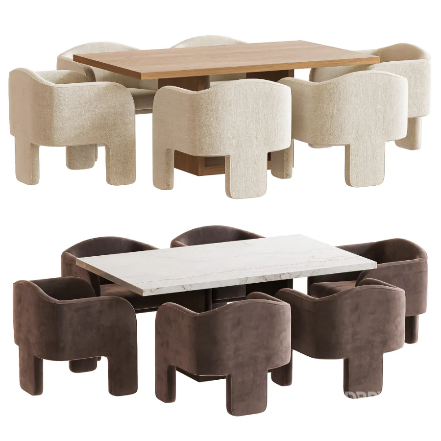 Milo Baughman Armchair and Dining Table Image 1