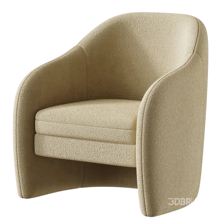 Sellner Upholstered Barrel Armchair Image 3