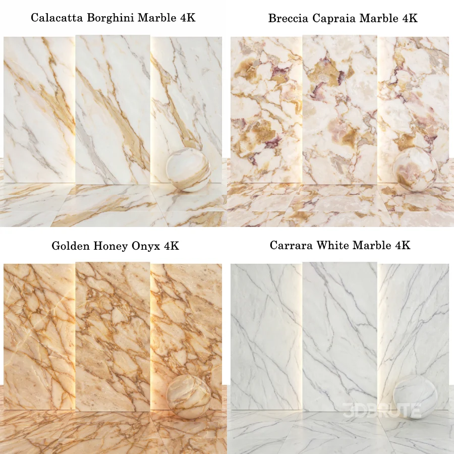 Stone151 (Breccia Capraia, Calacatta Borghini, onyx, Carrara) Image 6