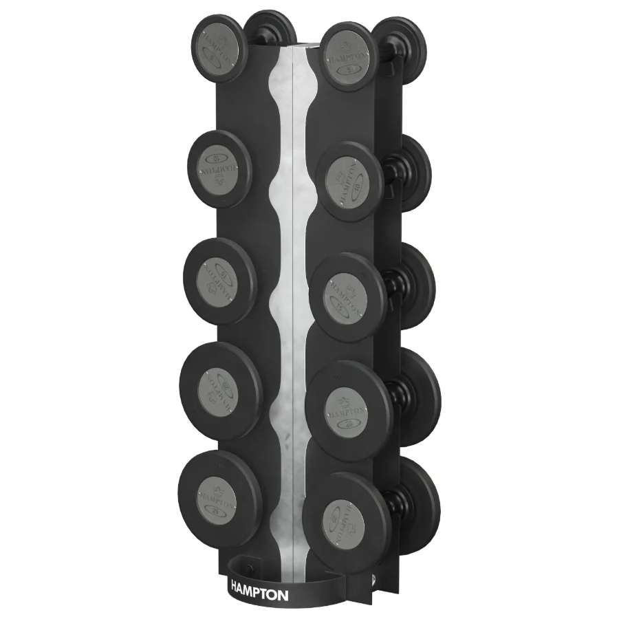 GEL GRIP Urethane Dumbbells Black Image 4