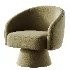 Lenn swivel armchair chenille taupe - Thumbnail 4
