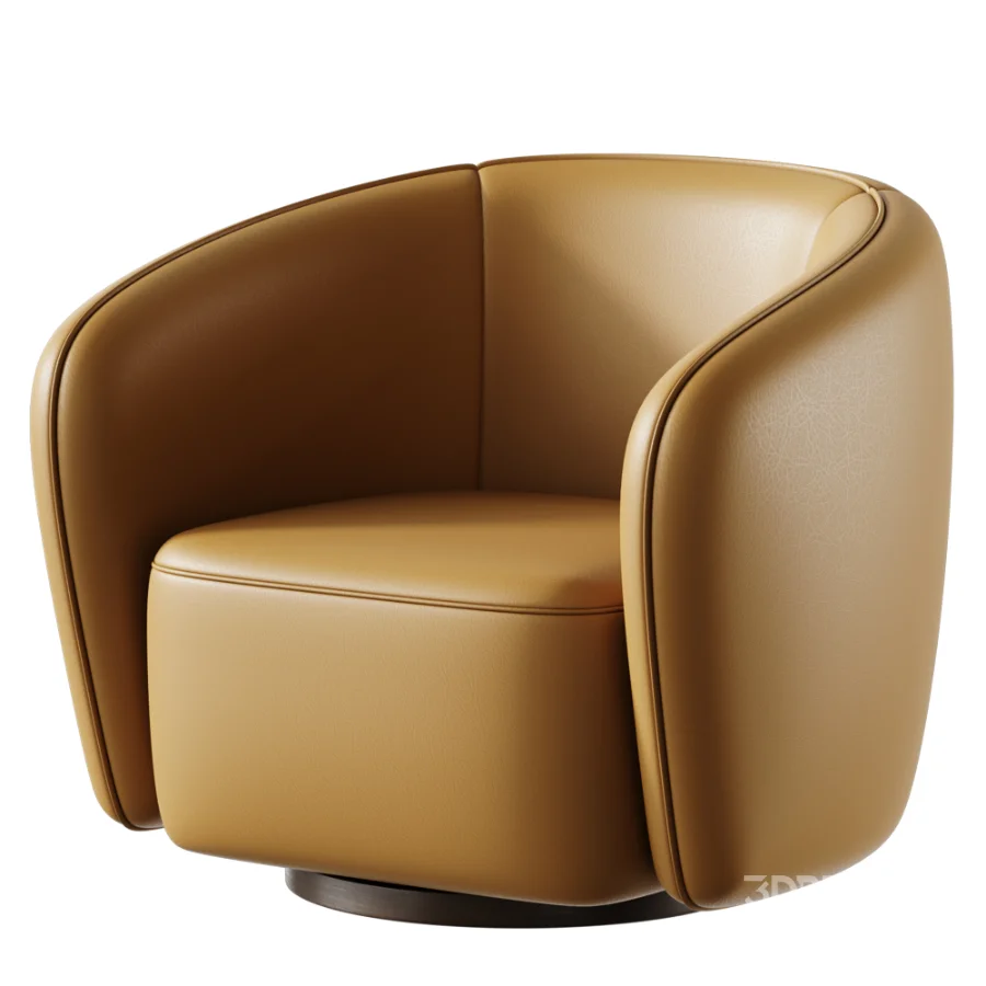 Modern Jacquard Swivel Barrel Accent Chair Image 6