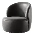 Upholstered Swivel Barrel Chair - Thumbnail 6