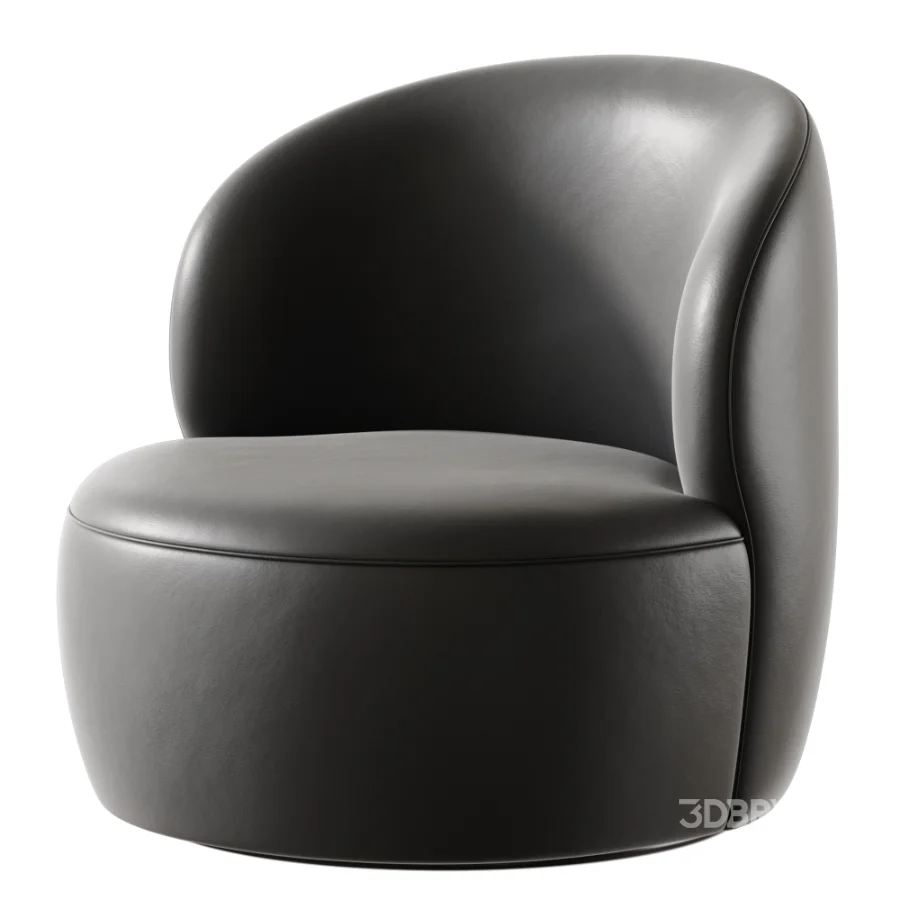 Upholstered Swivel Barrel Chair Image 6
