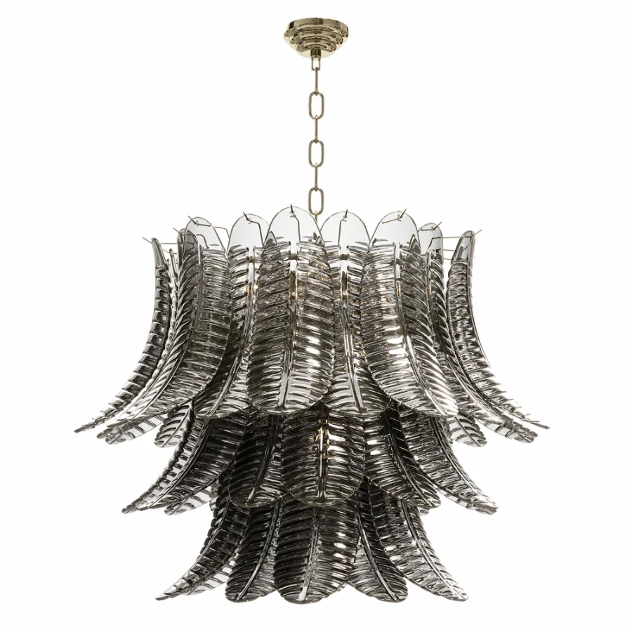 Modernist Hand Blown Smoked Gray Murano Glass Image 2